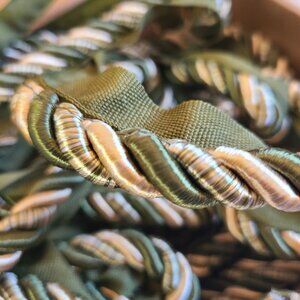 Decorative Green Gold Twisted Rope Cord Trim 13.5YRDS Home Decor Craft Supplies